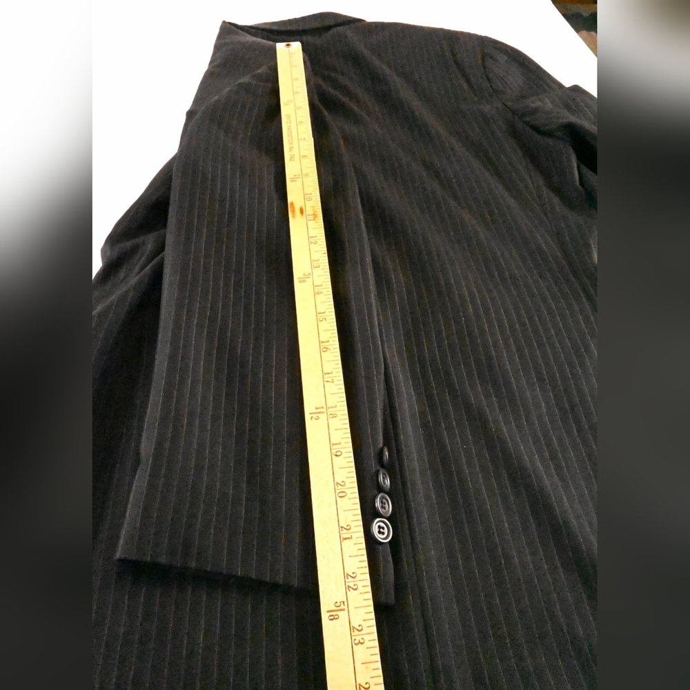 BURBERRY LONDON Black Pen Stripped 2Pc Suit Jacket 40 R Pants 31W Union Made USA - Picture 14 of 16